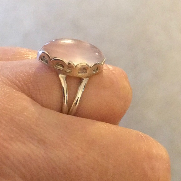 Jewelry - Sterling Silver Rose Quartz Ring sz 8